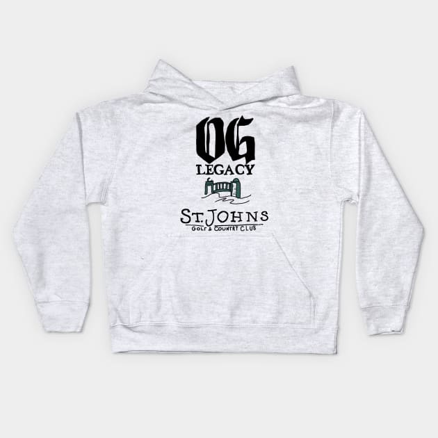 OG Legacy St Johns Golf & Country Club Kids Hoodie by Art By Sophia